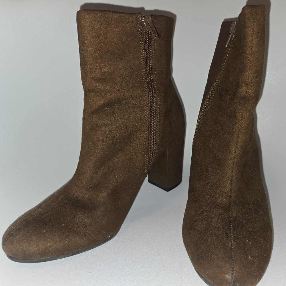 Brown Suede Ankle Boots